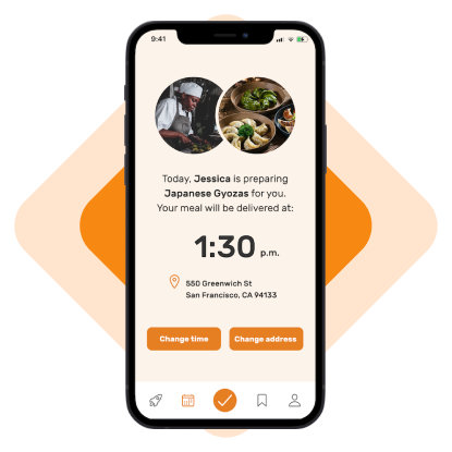 Mockup of a Nutrifood delivery app – plan your weekly meals