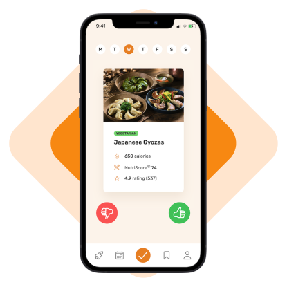 Mockup of a Nutrifood delivery app – delivery notification